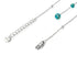 Sarcelle | Argent | Suspension double cascade de verre Firefly